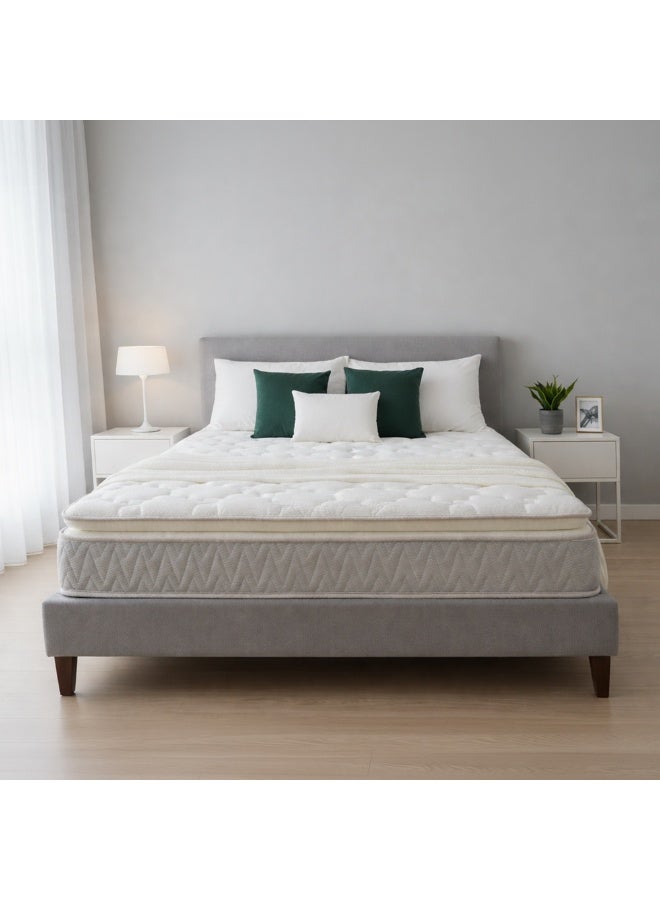 REXAL HOME Euro Seren 20 cm Pocket Spring Hybrid Mattress with Cooling Gel-Infused Memory Foam, Medium Firm Comfort & Pressure Relief – Single Size 90 × 200 cm